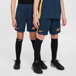 NIKE JR MBAPPE DRI-FIT SHORT ARMORY NAVY/LASER ORANGE