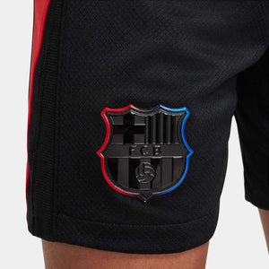 NIKE JR BARCELONA 24-25 AWAY SHORT BLACK/UNIVERSITY RED