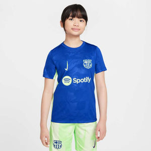 NIKE JR BARCELONA 24-25 PRE-MATCH SS TOP OLD ROYAL/LIME