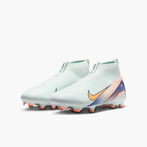 NIKE JR ZM SUPERFLY 10 ACADEMY MDS FG BARELY GREEN/GOLD COIN