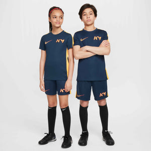 NIKE JR MBAPPE DRI-FIT SHORT ARMORY NAVY/LASER ORANGE