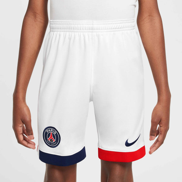 NIKE JR PSG 24-25 AWAY SHORT WHITE/UNI RED