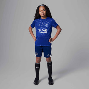 NIKE JR PSG 24-25 PRE-MATCH SS JERSEY DEEP ROYAL BLUE