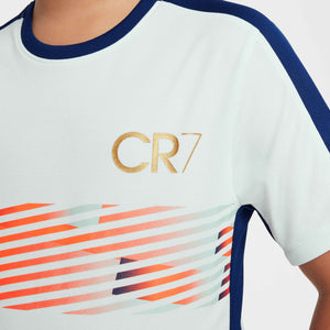 NIKE JR CR7 DRI-FIT SS TOP BARELY GREEN/BLUE VOID