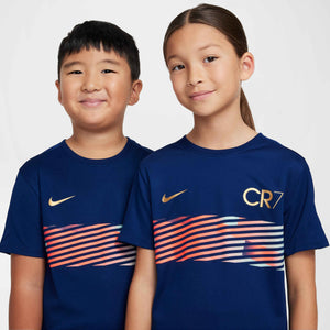 NIKE JR CR7 DRI-FIT SS TOP BLUE VOID/METALLIC GOLD