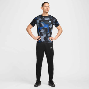 NIKE INTER 24-25 PRE-MATCH SS JERSEY BLACK/DIFFUSED BLUE