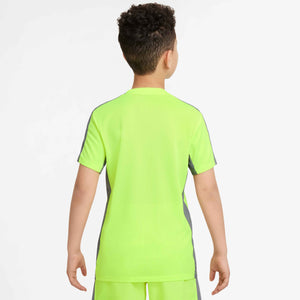 NIKE JR ACADEMY23 SS TOP VOLT/COOL GREY