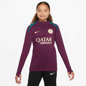 NIKE JR PSG 24-25 STRIKE DRILL TOP BORDEAUX/GEODE TEAL