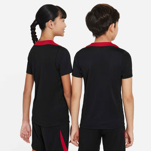 NIKE JR LIVERPOOL 24-25 STRIKE SS TOP BLACK/GYM RED