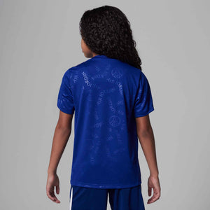 NIKE JR PSG 24-25 PRE-MATCH SS JERSEY DEEP ROYAL BLUE