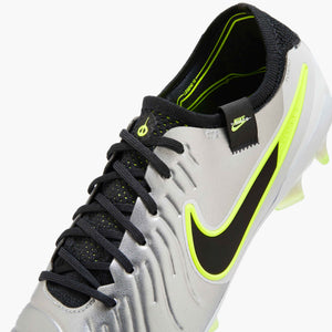 NIKE TIEMPO LEGEND 10 ELITE FG METALLIC SILVER/BLACK/VOLT