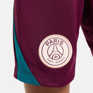 NIKE JR PSG 24-25 STRIKE SHORT BORDEAUX/GEODE TEAL