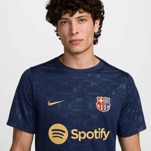 NIKE BARCELONA 24-25 PRE-MATCH SS TOP MIDNIGHT NAVY