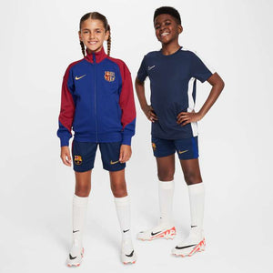 NIKE JR BARCELONA 24-25 HOME SHORT MIDNIGHT NAVY/NOBLE RED