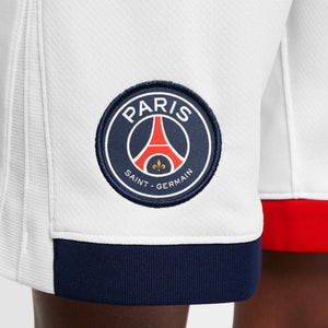 NIKE JR PSG 24-25 AWAY SHORT WHITE/UNI RED