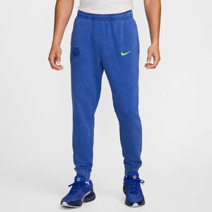 NIKE BARCELONA 24-25 CLUB FLEECE PANT HYPER ROYAL/LIME BLAST