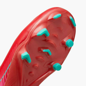 NIKE JR ZM SUPERFLY 10 ACADEMY FG EMBER GLOW/AURORA GREEN