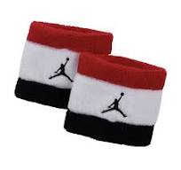 NIKE JORDAN WRISTBAND 2PK RED/WHITE/BLACK