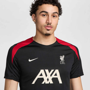 NIKE LIVERPOOL 24-25 STRIKE SS TOP BLACK/GYM RED