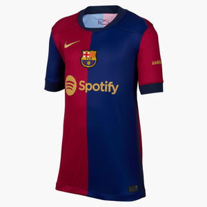 NIKE JR BARCELONA 24-25 HOME JERSEY ROYAL BLUE/NOBLE RED