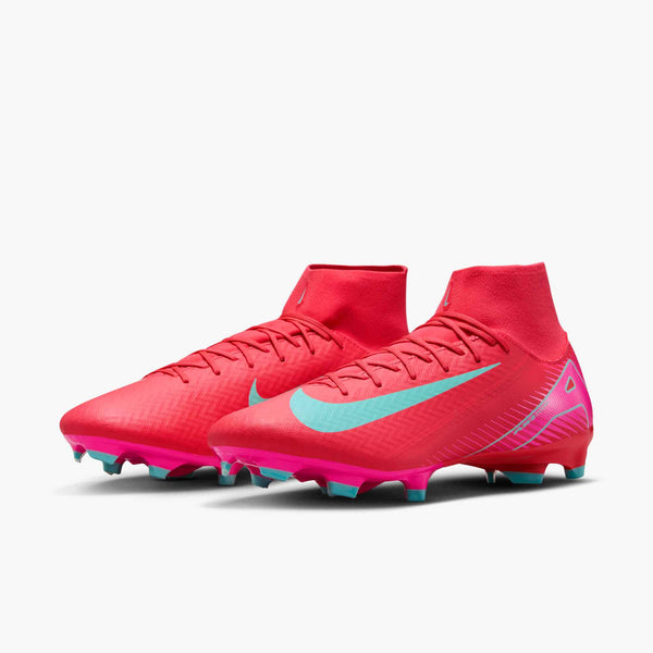 NIKE ZM SUPERFLY 10 ACADEMY FG EMBER GLOW/AURORA GREEN