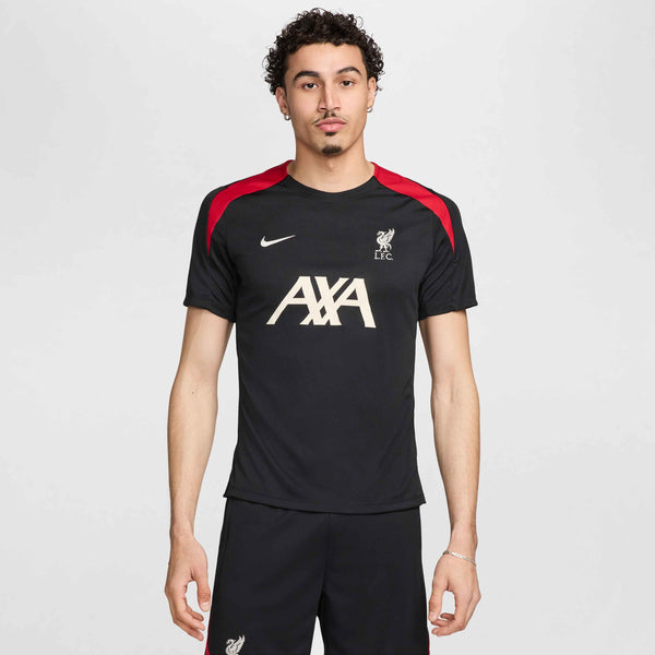 NIKE LIVERPOOL 24-25 STRIKE SS TOP BLACK/GYM RED