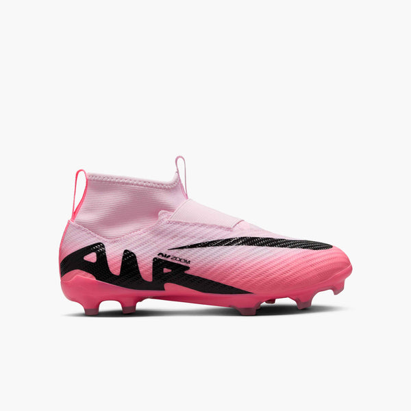 NIKE JR ZOOM MERCURIAL SUPERFLY 9 PRO FG PINK FOAM/BLACK