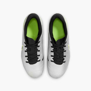 NIKE JR TIEMPO LEGEND 10 ACADEMY FG METALLIC SILVER/BLACK/VOLT