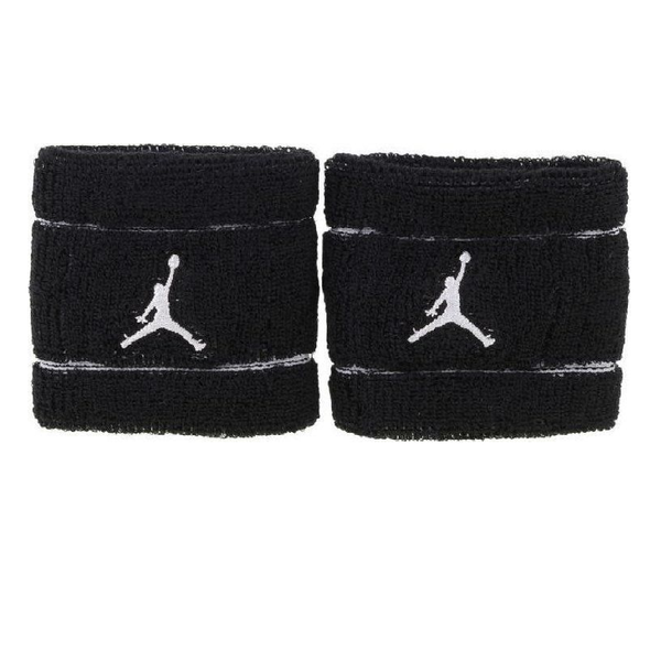 NIKE JORDAN WRISTBAND 2PK BLACK/WHITE/WHITE