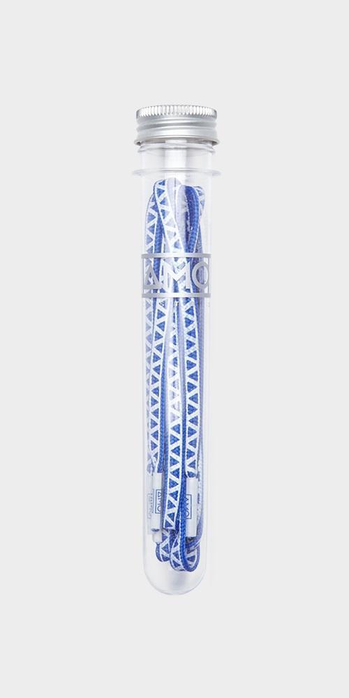 AMO GRIP LACES DAZZLING BLUE/WHITE 130cm