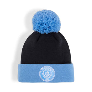 PUMA CITY 24-25 POM POM BEANIE NAVY/LIGHT BLUE