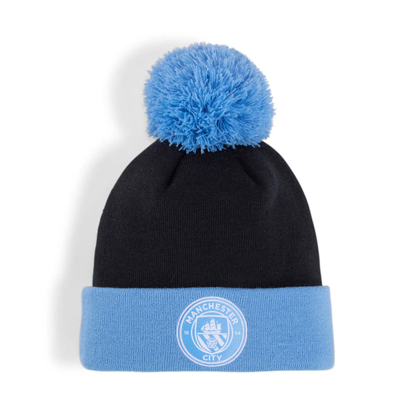 PUMA CITY 24-25 POM POM BEANIE NAVY/LIGHT BLUE