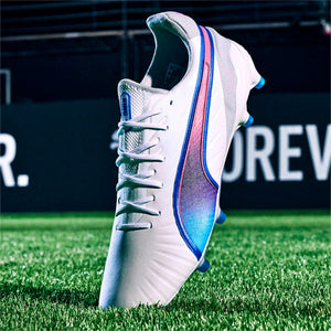 PUMA KING ULTIMATE FG WHITE/BLUEMAZING