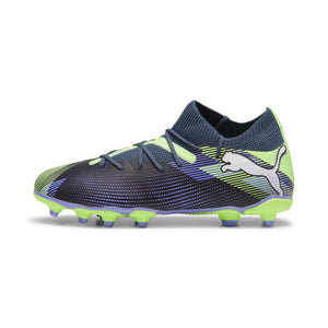 PUMA JR FUTURE 7 MATCH FG GRAY SKIES/FIZZY APPLE