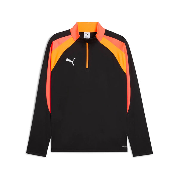 PUMA INDIVIDUAL LIGA ZIP TOP BLACK/HEAT FIRE