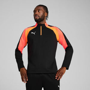 PUMA INDIVIDUAL LIGA ZIP TOP BLACK/HEAT FIRE