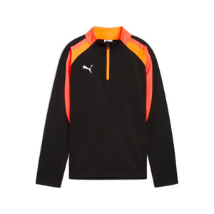 PUMA JR INDIVIDUAL LIGA ZIP TOP BLACK/HEAT FIRE