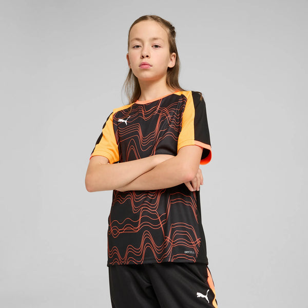 PUMA JR INDIVIDUAL LIGA GRAPHIC TR JERSEY BLACK/HEAT FIRE