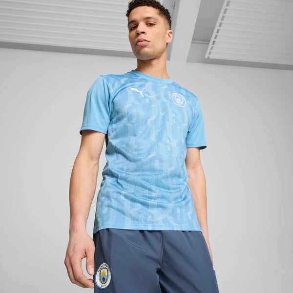 PUMA CITY 24-25 PRE-MATCH SS JERSEY TEAM LIGHT BLUE