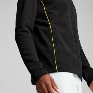 PUMA DORTMUND 24-25 CASUAL HOODED JACKET BLACK/FASTER YELLOW