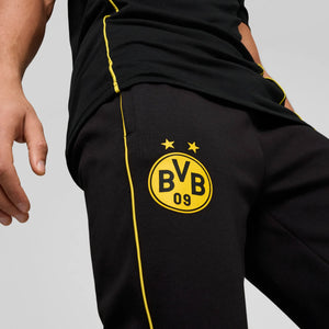 PUMA DORTMUND 24-25 CASUAL PANT BLACK/FASTER YELLOW