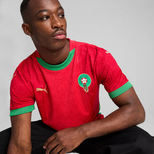 PUMA MAROKKO 2025 HOME JERSEY RED/ARCHIVE GREEN