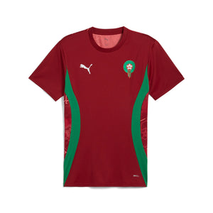 PUMA MAROKKO 2025 PRE-MATCH SS JERSEY INTENSE RED/ACHIVE GREEN