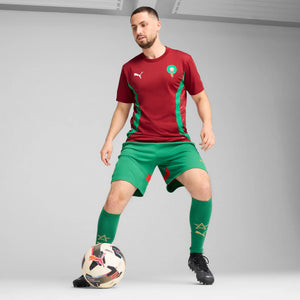 PUMA MAROKKO 2025 PRE-MATCH SS JERSEY INTENSE RED/ACHIVE GREEN