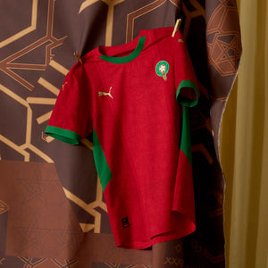 PUMA JR MAROKKO 2025 HOME JERSEY RED/ARCHIVE GREEN