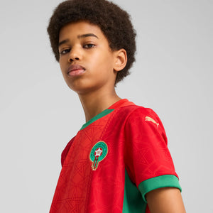 PUMA JR MAROKKO 2025 HOME JERSEY RED/ARCHIVE GREEN