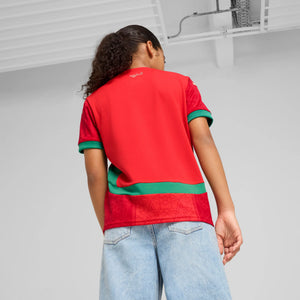 PUMA JR MAROKKO 2025 HOME JERSEY RED/ARCHIVE GREEN