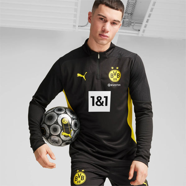 PUMA DORTMUND 24-25 SPONSOR ZIP TOP BLACK