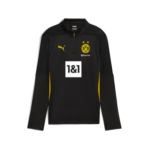 PUMA JR DORTMUND 24-25 ZIP TOP BLACK/FASTER YELLOW