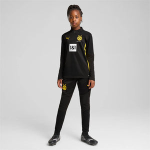 PUMA JR DORTMUND 24-25 ZIP TOP BLACK/FASTER YELLOW